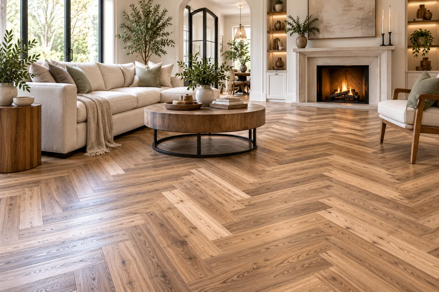 6 Different Ways Homeowners Have Styled Herringbone Floors